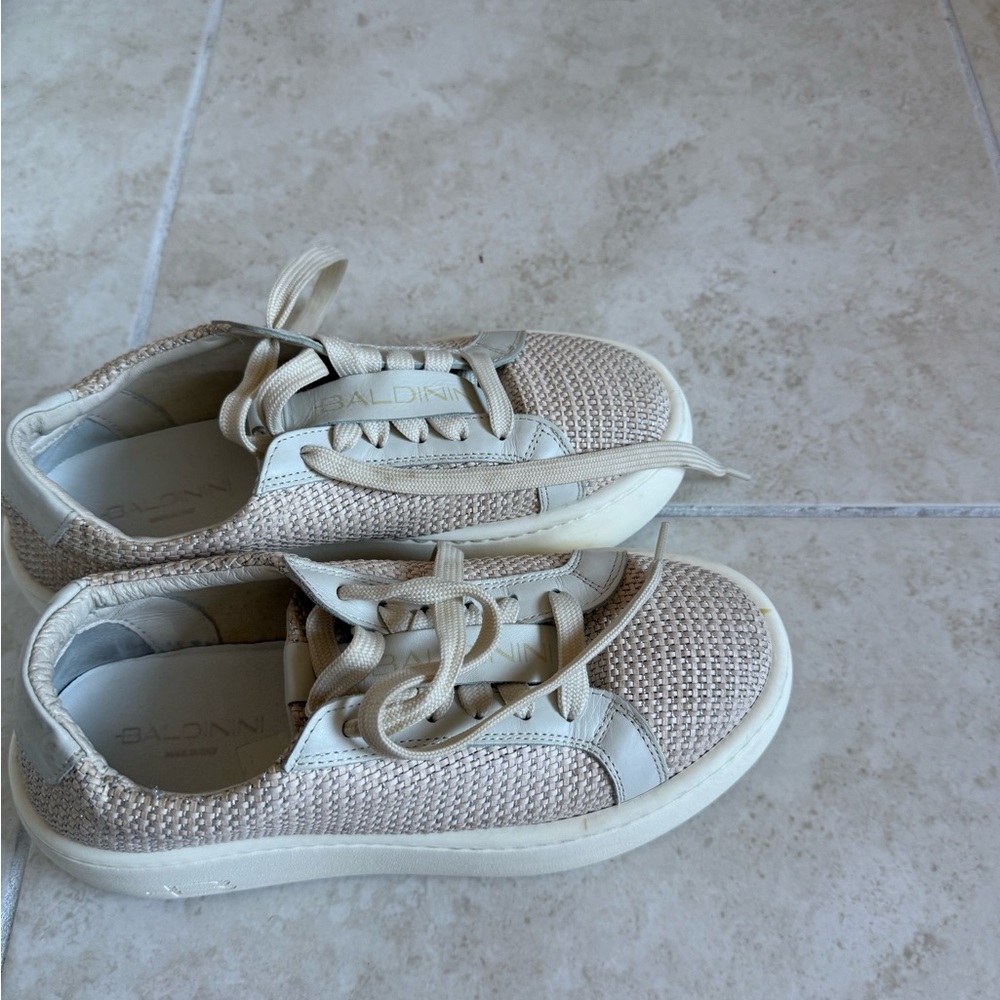 Baldinini Cream Platform Sneakers